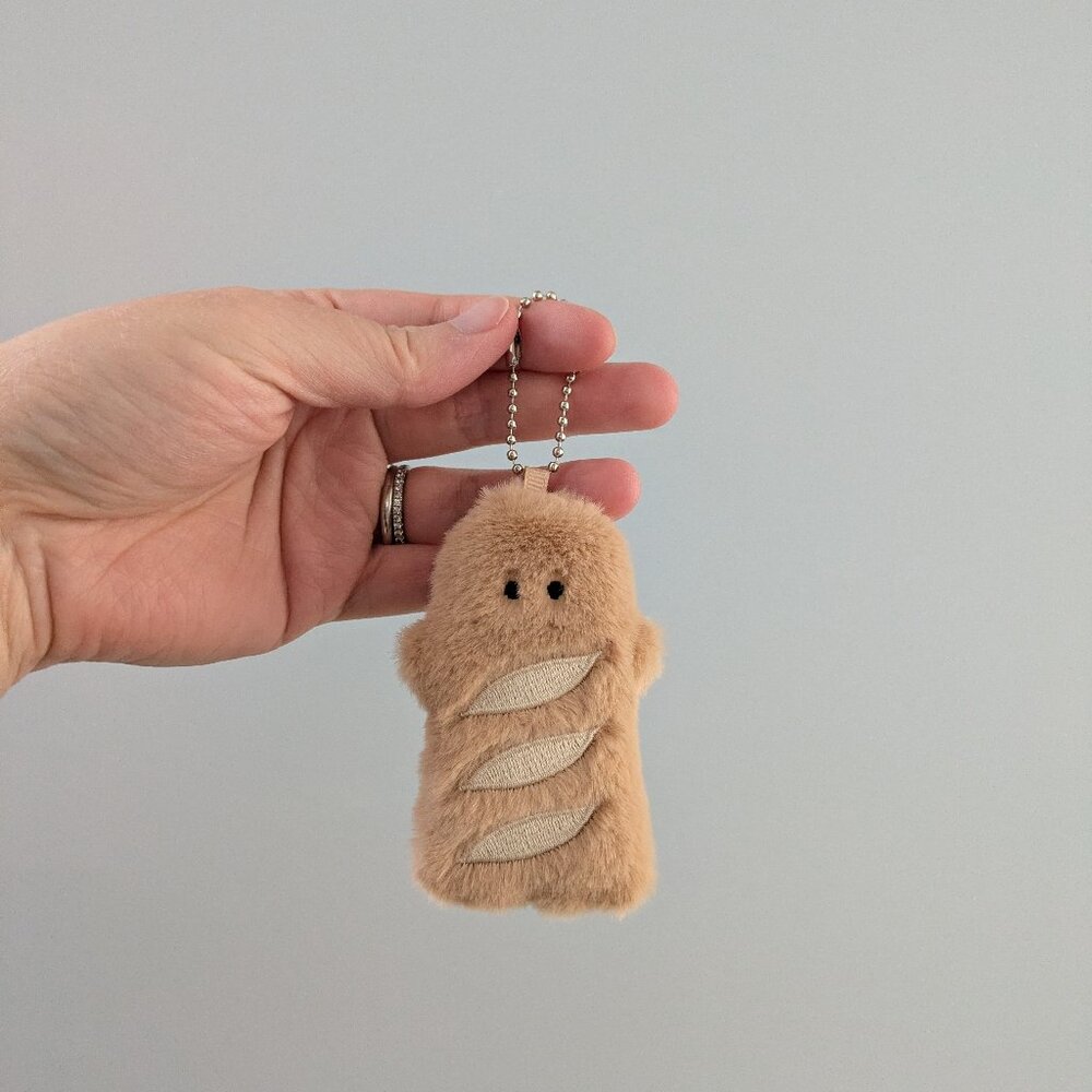 Mini Ghostie Plush Magnet and Keychain Baguette